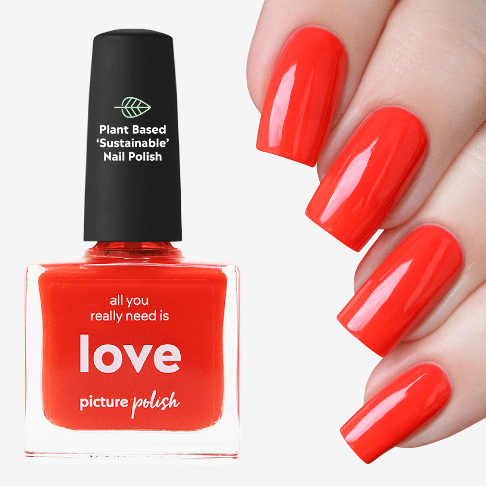 Love Nail Polish, Neon Red Nail Color | Picture Polish