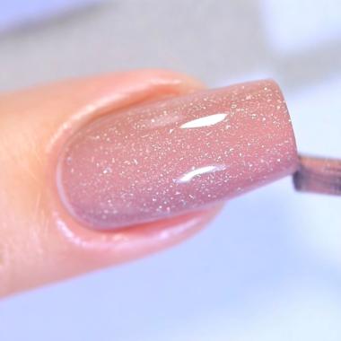Dusty Pink Holograpic Nail Polish Swatch