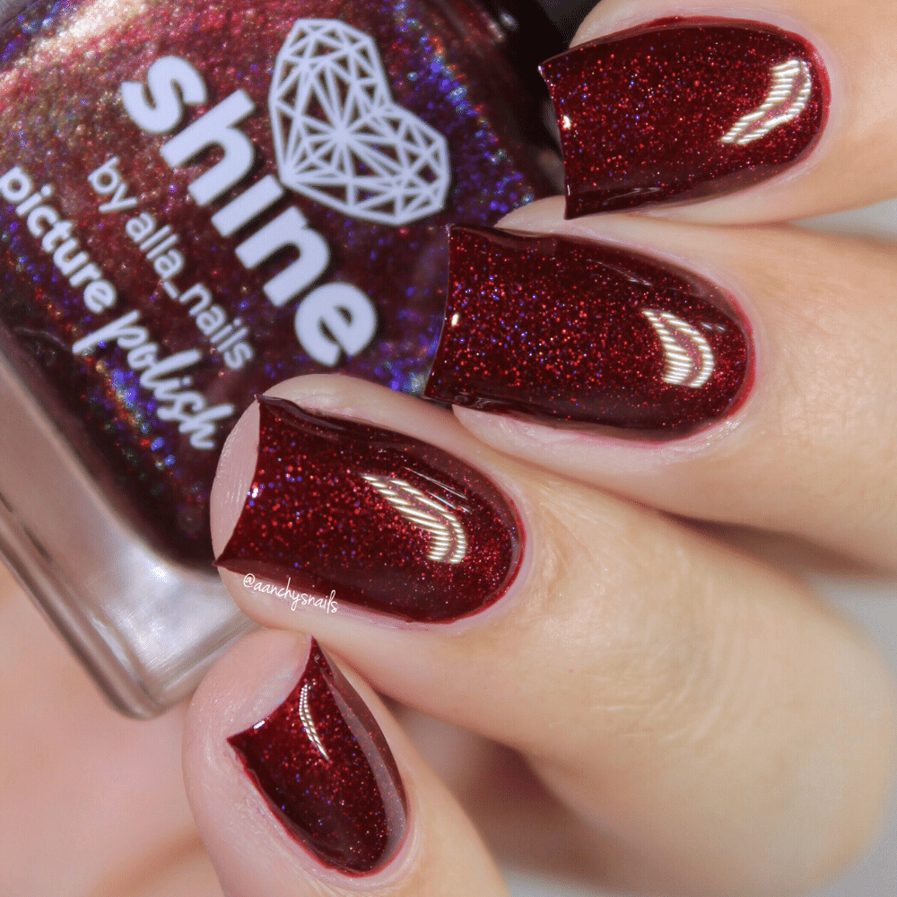 Shine Nail Polish Review Burgundy Nail Polish Picture Polish