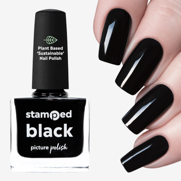 Black Stamping Polish, Stamped Black | Picture Polish