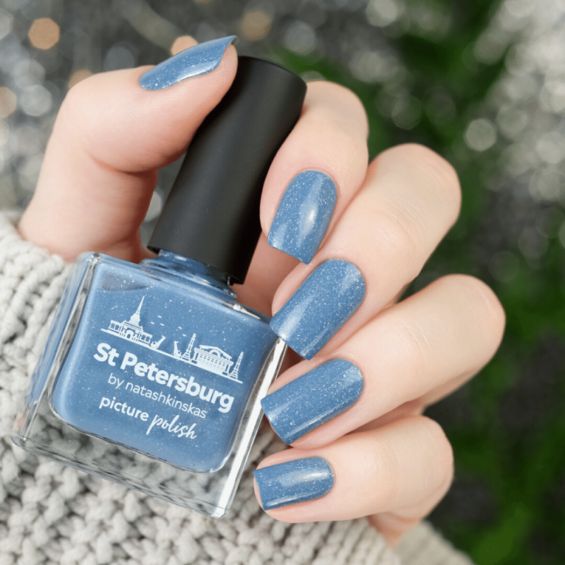 light blue nail polish