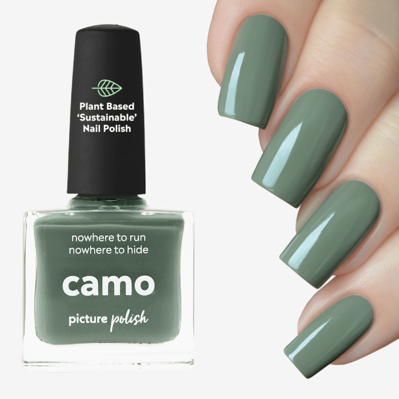 Camo Nail Polish, Khaki Green Nail Color | Picture Polish