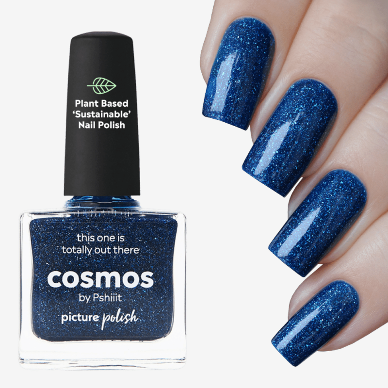 Blue Holographic Nail Polish, Cosmos Nail Polish