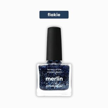 Blue Flakie Nail Polish