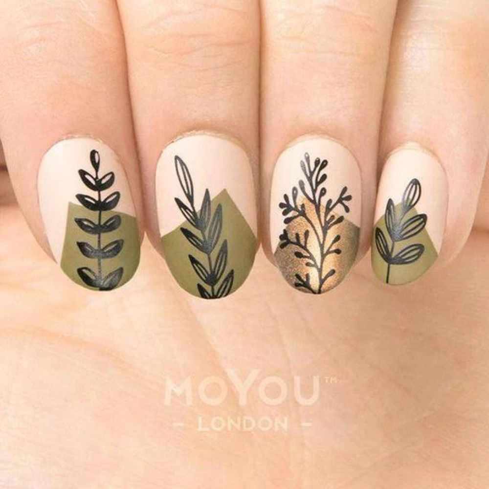 Moyou London Nail Art Botanical 01 Stamping Plate