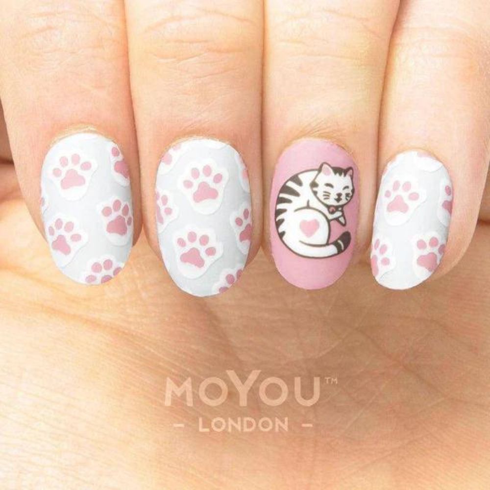 Moyou London Nail Art Crazy Cat Lady 09 Stamping Plate