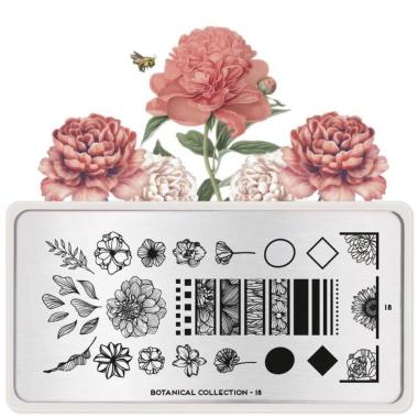 Moyou London Nail Stamping Plate Botanical 18