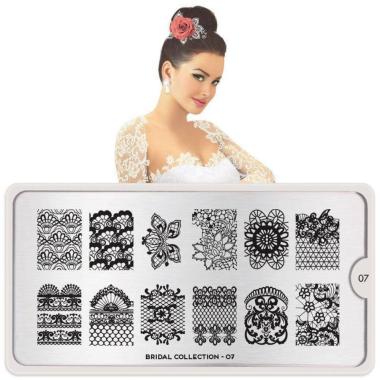 Moyou London Nail Stamping Plate Bridal 07