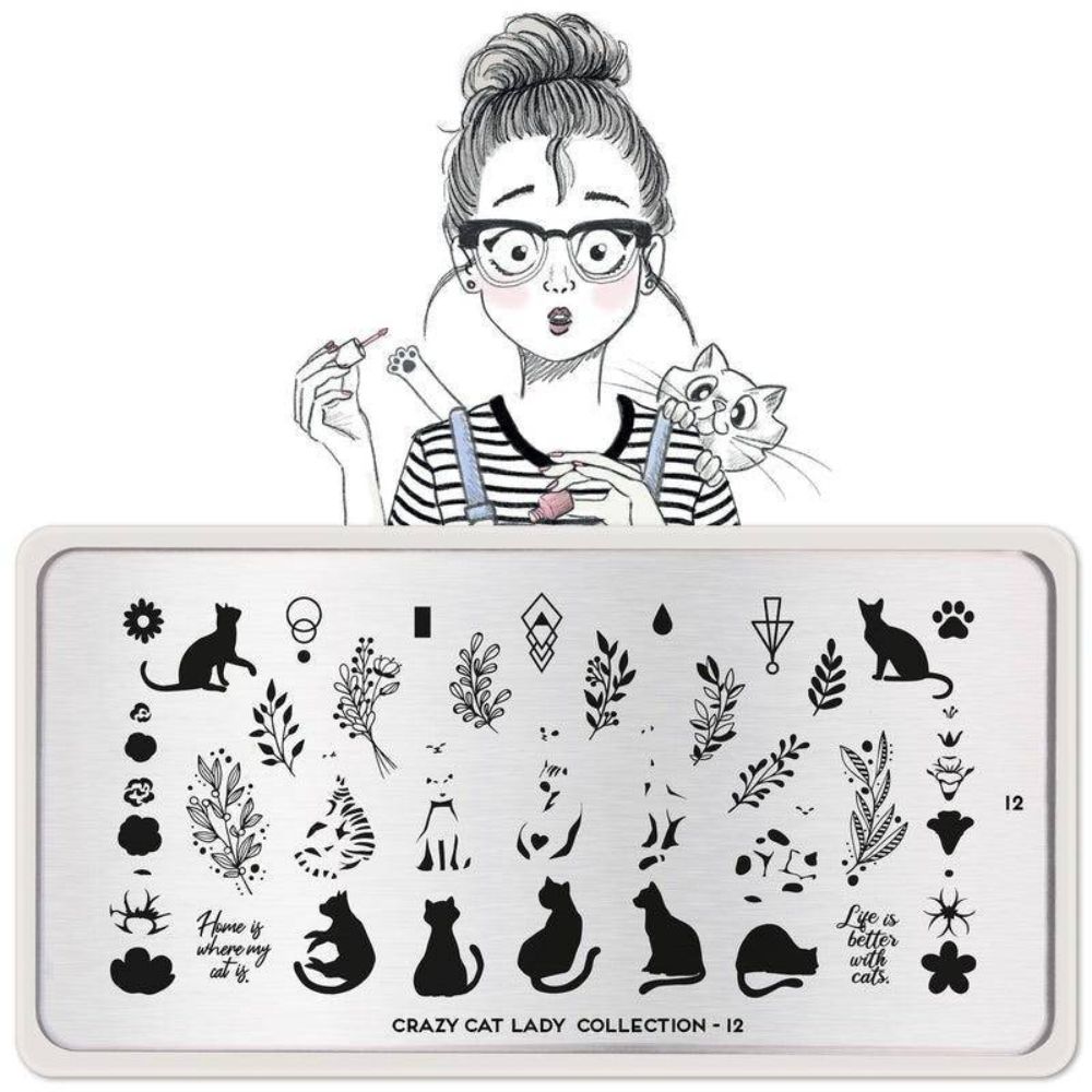 Stamping Plate Crazy Cat Lady 12 – Last Chance!