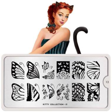 Moyou London Nail Stamping Plate Kitty 13