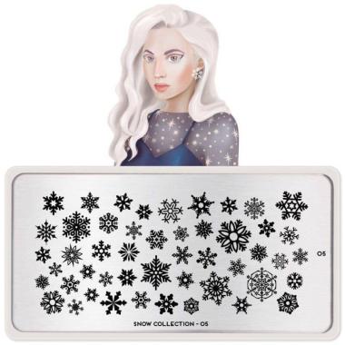 Moyou London Nail Stamping Plate Snow 05