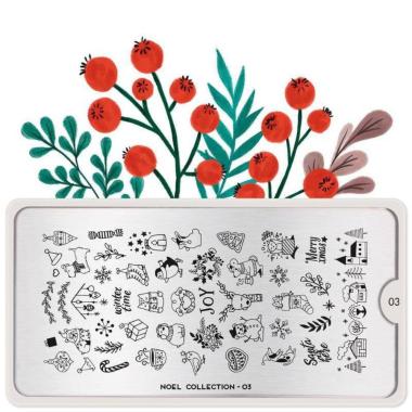 Moyou London Nail Stamping Plates Noel 03