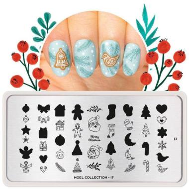 Moyou London Nail Stamping Plates Noel 17