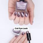 Silver Purple Magnetic Polish Cat Eye