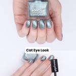 Silver Teal Magnetic Polish Cat Eye