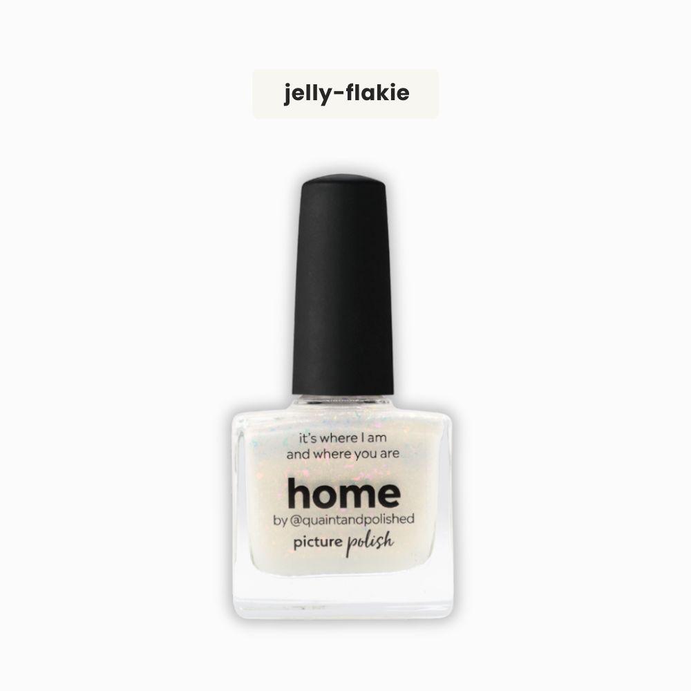 White Flakie Nail Polish