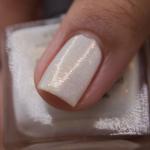 White Flakie Nail Polish Macro